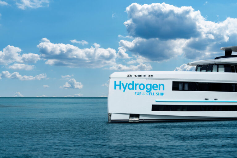 Hydrogen fuel cell ship.