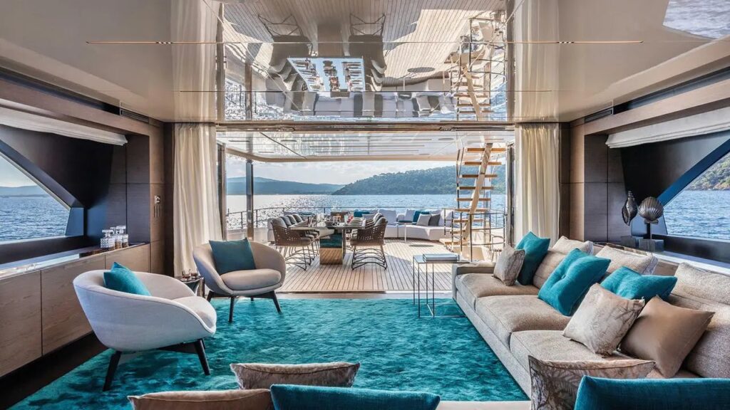 Best Yachts 2026 | Top Models & What Buyers Want | YATCO Ferretti CUSTOM LINES 42M main salon interior design.