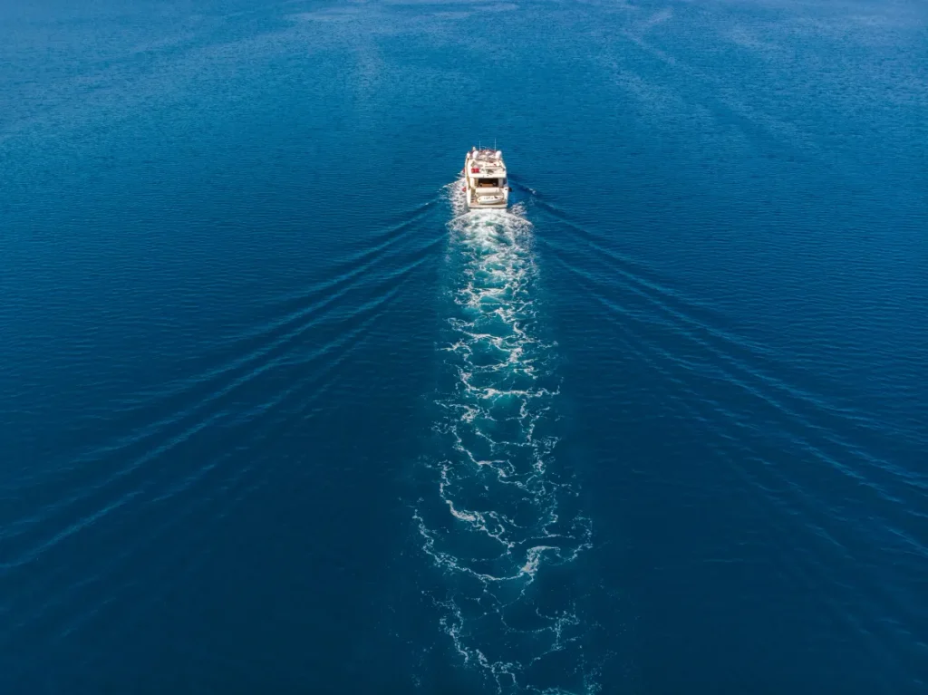 yacht at sea